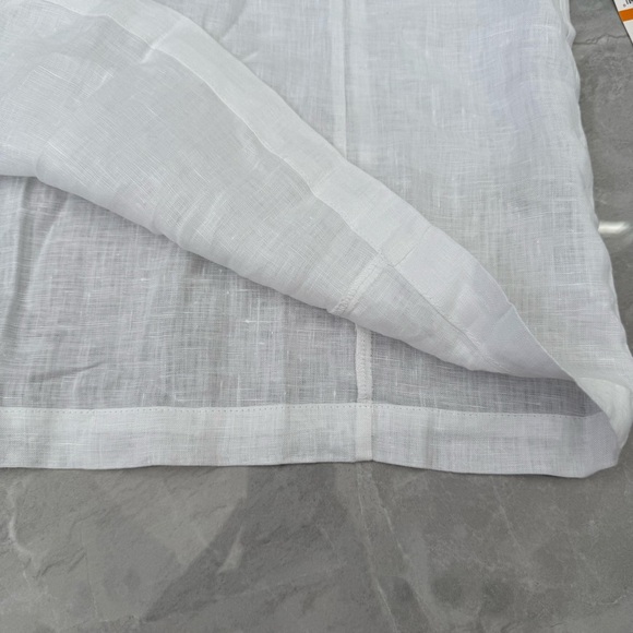 Women’s Two By Vince Camuto 100% Linen Short Sleeve Tie Up Top Small - Picture 8 of 16